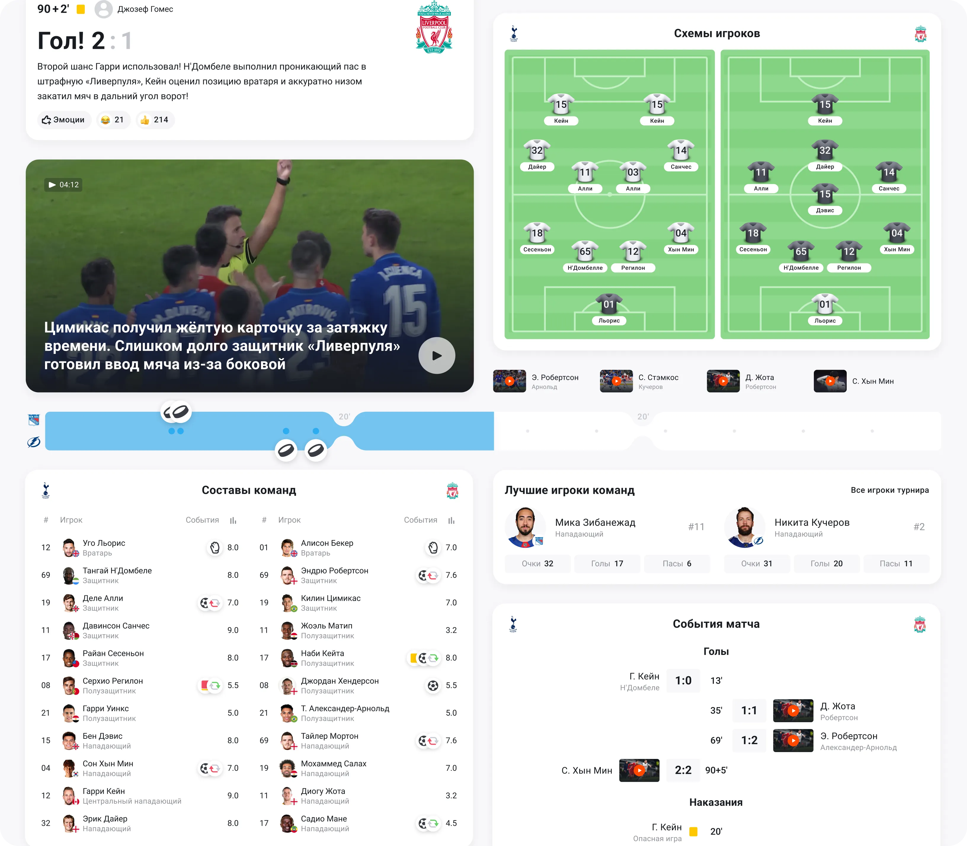Championat — match screen